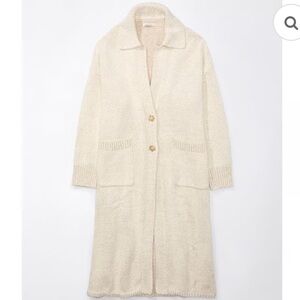 American Eagle Outfitters Cream Knit Sweater